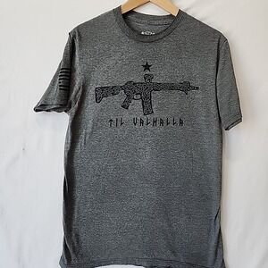 Howizter Patroit Mfg Men's M Gray T-shirt ‎ Til Valhalla